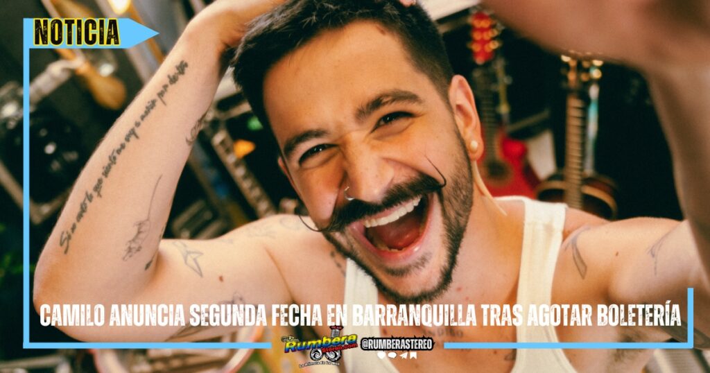 Camilo anuncia segunda fecha en Barranquilla tras agotar boletería