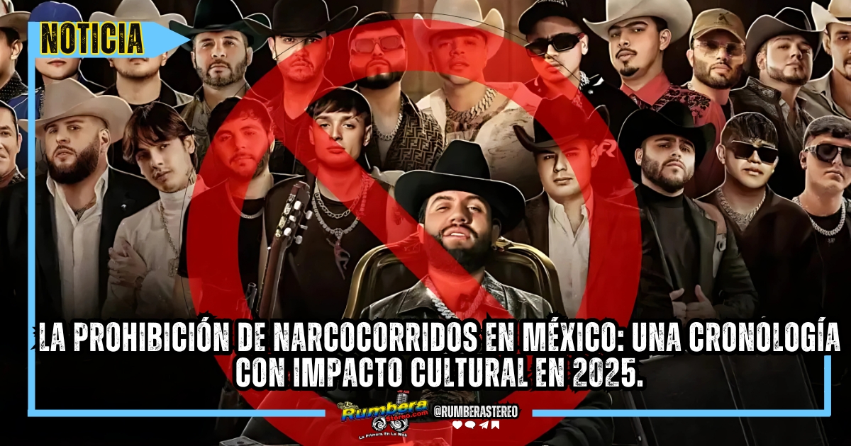 La prohibición de narcocorridos en México una cronología con impacto cultural en 2025.